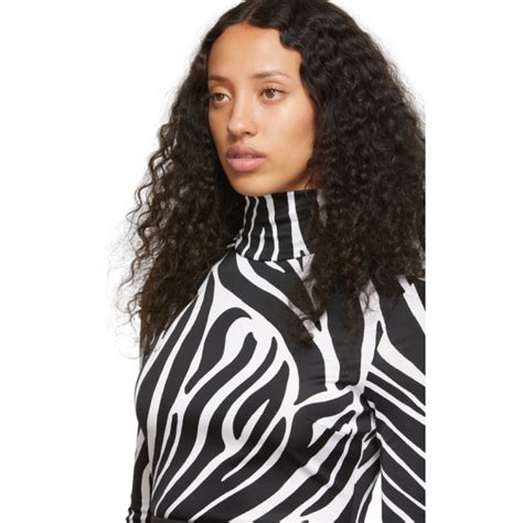 versace black and white zebra bodysuit|Versace Zebra Velour Bodysuit on SALE .